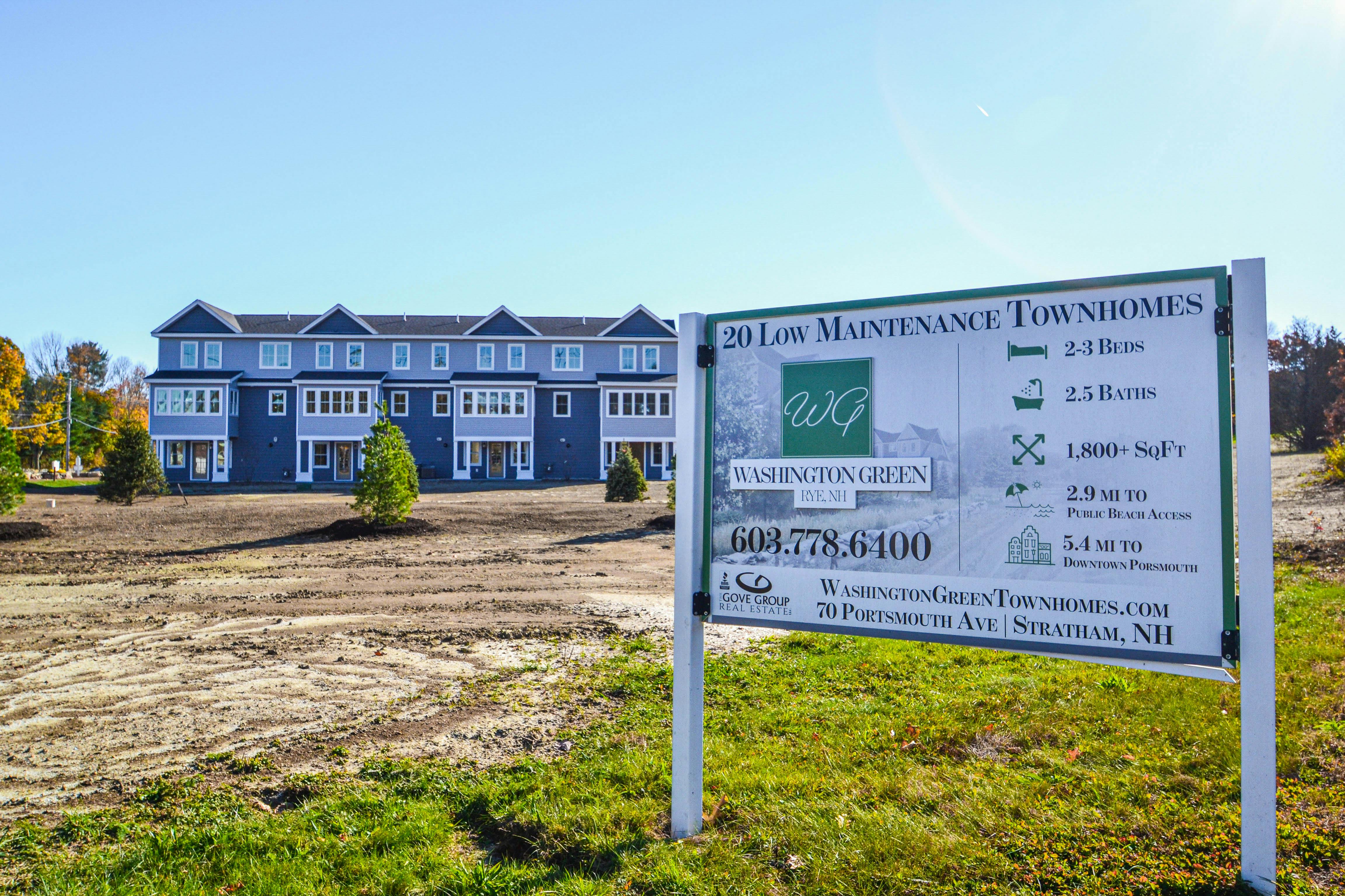 Washington Green building sign and back of whole building 